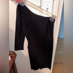 BEBE bodycon off the shoulder dress